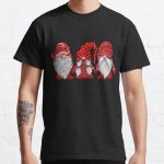 Xmas Hanging With Red Gnomies Santa Christmas Dwarf Matching Family Friends Classic T-Shirt RB0701 product Offical Saying Shirt Merch