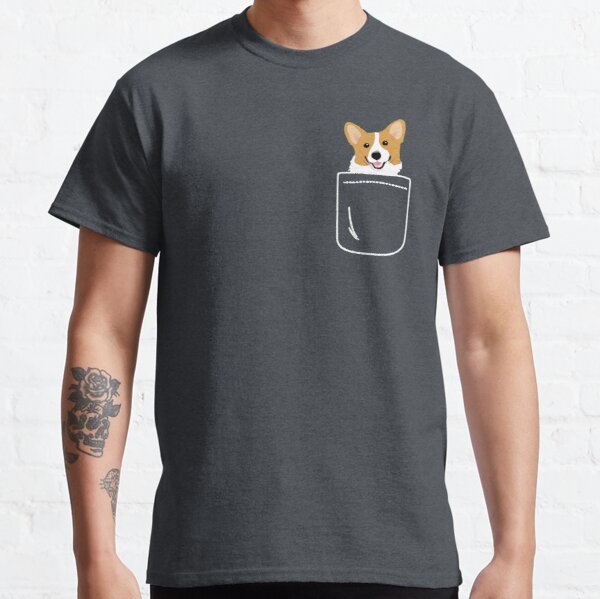 Corgi In Pocket Funny Cute Puppy Big Happy Smile Classic T-Shirt RB0801 product Offical Saying Shirt Merch