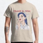 Thank you next, thank u next blue white aesthetic designs Classic T-Shirt RB0801 product Offical Saying Shirt Merch